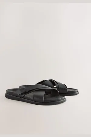 Next Black Leather Slip On Sandals AU 11.5 (EU 46)