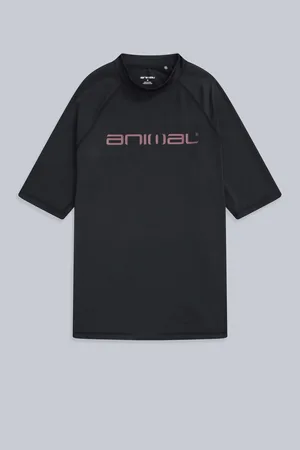 Animale Charcoal Black Mens Kai Quick Drying Rash Vest XXL