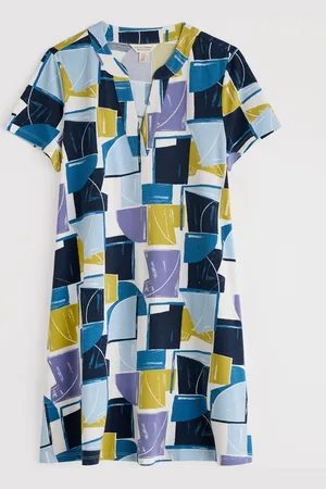 Seasalt Cornwall Light Blue Wreathe Short Sleeve Jersey Tunic 26