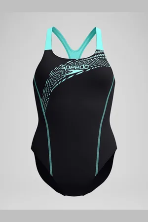 Speedo Black Medley Logo Swimsuit AU 16