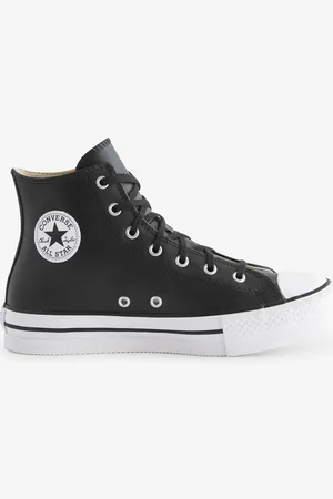 Converse Black EVA Leather Lift Youth Trainers AU 5 (EU 38)