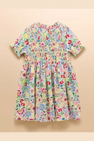 Joules Gracie Short Sleeve Shirred Dress 6 Years (116cm)