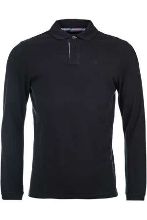 Barbour 100% Cotton Essential Long Sleeve Sports Polo Shirt XL