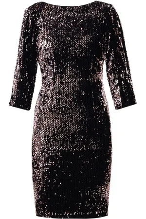 Gina Bacconi Arianne Sequin Velvet Dress AU 22