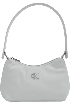 Calvin Klein Grey Sleek Nylon Shoulder Bag One