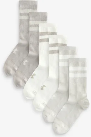 Under Armour Grey Essential Crew Socks 6 Pack L