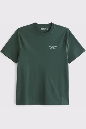Abercrombie & Fitch Green Back Print Short Sleeve 100% Cotton T-Shirt medium