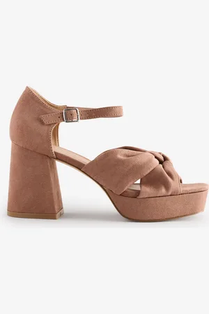 Simply Be Brown Wide Fit Knot Detail Platform Sandals AU 9 (EU 41)