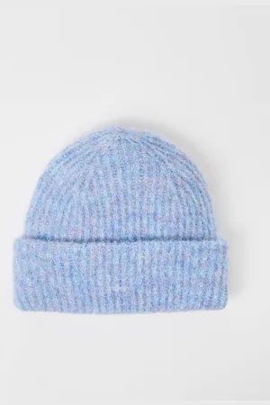 Oliver Bonas Blue Marl Knitted Beanie Hat One