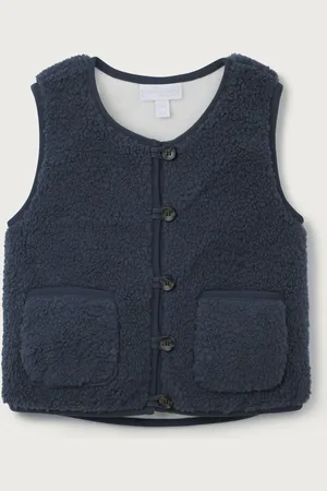 The White Company Blue Fleece Gilet 3