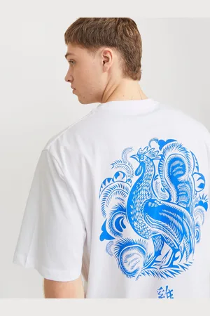 JACK & JONES White Graphic Back Print 100% Cotton T-Shirt XL
