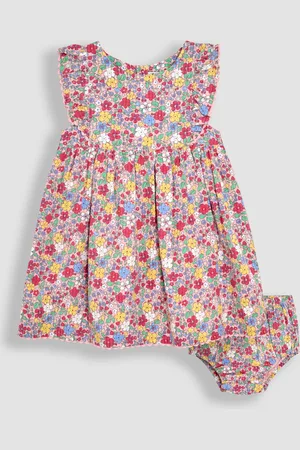 JoJo Maman Bébé Floral Frill Shoulder Summer Dress 1.5
