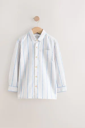 Next Long Sleeve Linen Mix Relax Fit Shirt (3-16yrs) 9 Years (134cm)