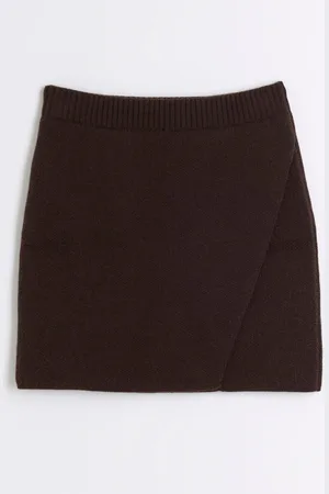 River Island Asymetric Wrap Mini Skirt S