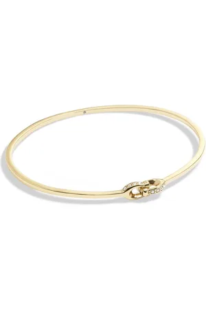 Coach Gold Tone Signature Interlock Bangle Bracelet one