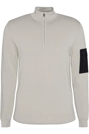Barbour Mink Blades 100% Cotton Half Zip Jumper L