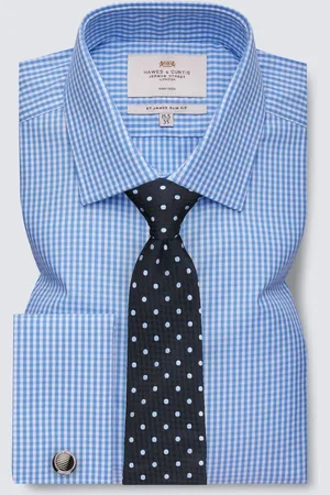 Hawes & Curtis Gingham Check 100% Cotton Shirt AU 38 Regular