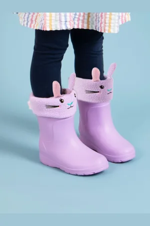 Totes Purple Childrens Bunny Welly Liner Socks AU 7 (EU 24)