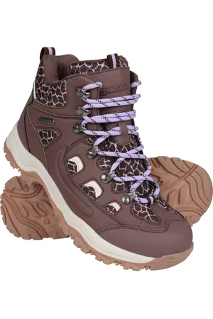 Mountain Warehouse Dark Brown Adventurer Womens Printed Waterproof Boots eu39uk6