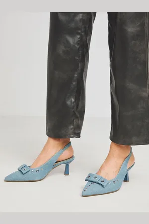 Simply Be Eyelet Detail Slingback Court Shoes In Wide Fit AU 10 (EU 41)