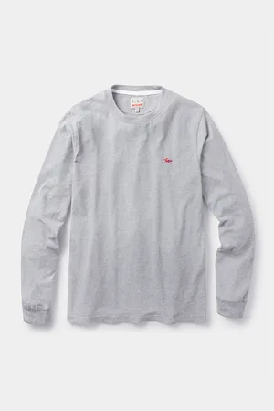 Aubin Grey Buttermere 100% Organic Cotton Long Sleeve T-Shirt