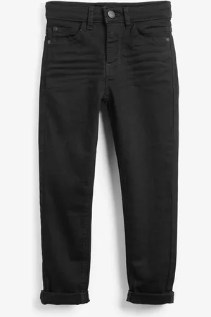 Next Black Denim Skinny Fit Mega Stretch Adjustable Waist Jeans (3-16yrs) 15 Years (170cm)