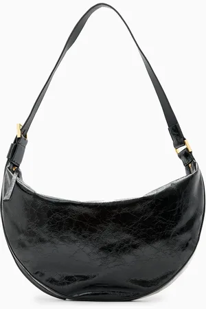 AllSaints AllSaints Black Half Moon Shoulder Bag One