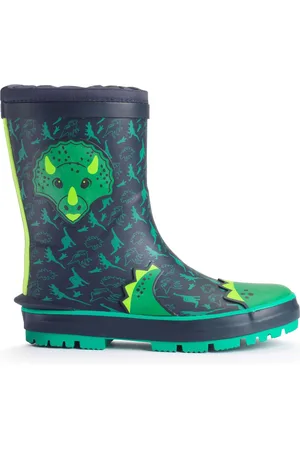 Start Rite Start-Rite Navy Blue Big Puddle Dinosaur Cosy Lined Wellies AU 12 (EU 30)