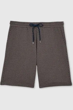 Reiss Ezra Geometric Jacquard Drawstring Shorts 36