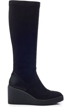 Moda In Pelle Sallie Wedge Long Black Boots AU 7 (EU 38)