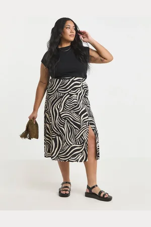 Simply Be Side Split Midi Skirt waistsize26in