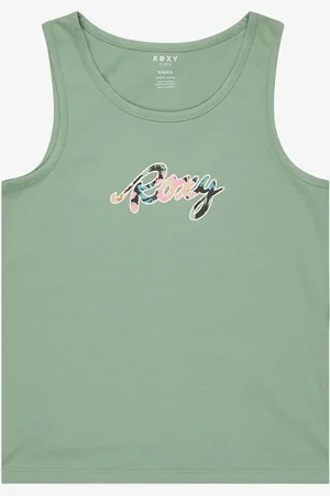 Roxy Green There Is Life Graphic Logo 100% Cotton Vest Top 8 Years (128 cm)