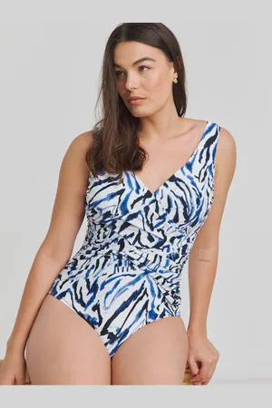 Simply Be Blue Magisculpt Illusion Swimsuit 26