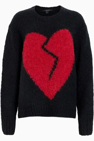 AllSaints AllSaints Black Luvheart Crew Jumper S