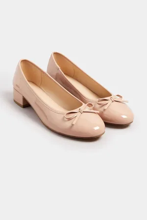 Long Tall Sally Nude Heeled Ballet Paten Pumps eu41uk7