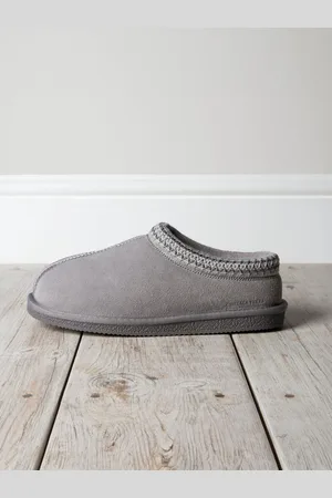 Chelsea Peers Grey Suede Sheepskin Short Boot Slippers medium