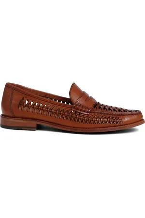 JONES BOOTMAKER Riverside Woven Leather Loafers AU 7 (EU 41)