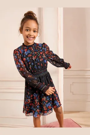 Love & Roses Chiffon Long Sleeve Dress (5-16yrs) 10 Years (140cm)