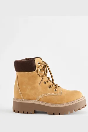 Next Tan Brown Lace-Up Chunky Boots AU 10 (EU 28)