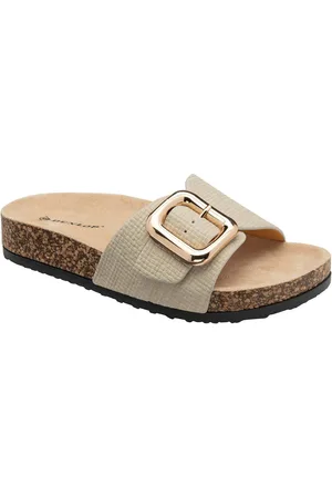 Dunlop Grey Single Buckle Footbed Sandals AU 9 (EU 41)