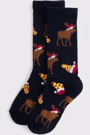 Abercrombie & Fitch Blue Christmas Print Socks L-XL