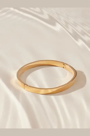 Next Gold Tone Stainless Steel Bangle One