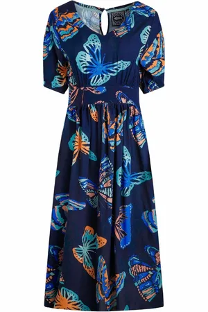 Weird Fish Dilsha Viscose Printed Dress AU 8
