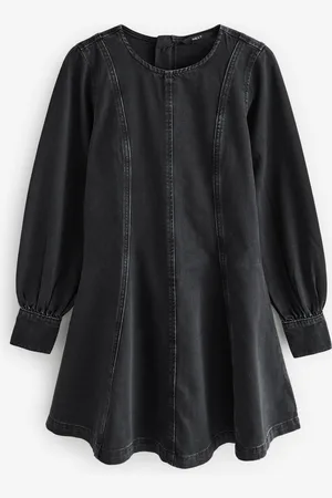 Next Long Sleeve Seam Detail Denim Dress AU 12