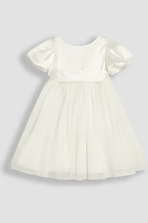 JoJo Maman Bébé Balloon Sleeve Satin Sash Flower Girl Dress 1.5
