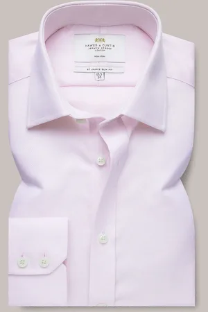 Hawes & Curtis Slim Non-Iron Pique 100% Cotton Shirt AU 42 Regular