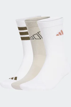 adidas White Logo Socks 3 Pack 2-3.5