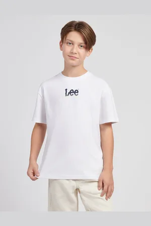 Lee White Boys Wave Graphic Print 100% Cotton T-Shirt 9