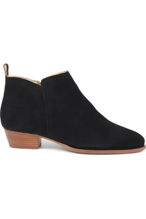 JONES BOOTMAKER Florie Heeled Leather Black Ankle Boots AU 7 (EU 38)