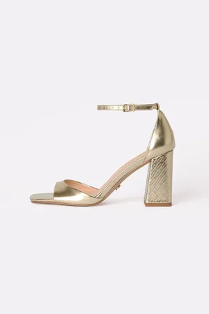 Lipsy London Gold Standard Fit High Block Heel Faux Leather Sandals AU 9 (EU 40)